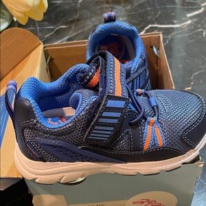 Stride Rite Blue and Orange Kids Sneakers